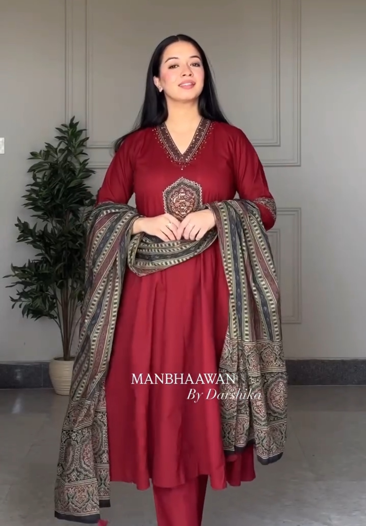 Meroon Printed 3piece A29 - Image 3